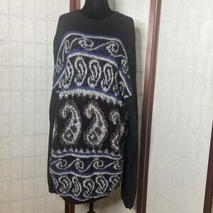 HENRY GRETHEL KNITTED PAISLEY‎ PRINT TUNIC SWEATER SIZE XL